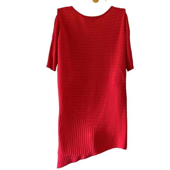 Heart N Crush Woman Size M Cold Shoulder Asymmetrical Sweater Lightweight Tunic - Picture 4 of 10